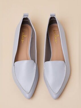 Lulus Emmy Dusty Blue Pointed Loafers